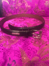 Ralph Lauren snake effect leather belt black with silver buckle. medium/Small - Ava & Iva