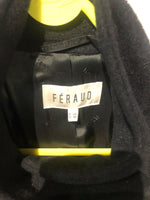 Feraud black angora wool and cashmere coat. Size 10 - Ava & Iva