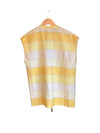 Vintage Pierre Delion Yellow Vertical Striped Skirt And Co-ordinating Sleeveless Jacket UK Size 10 - Ava & Iva