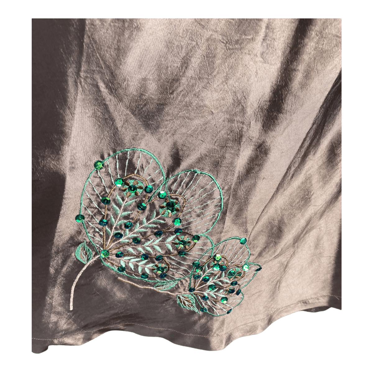 Nancymac Silk Blend Brown Skirt UK Size 12 - Ava & Iva