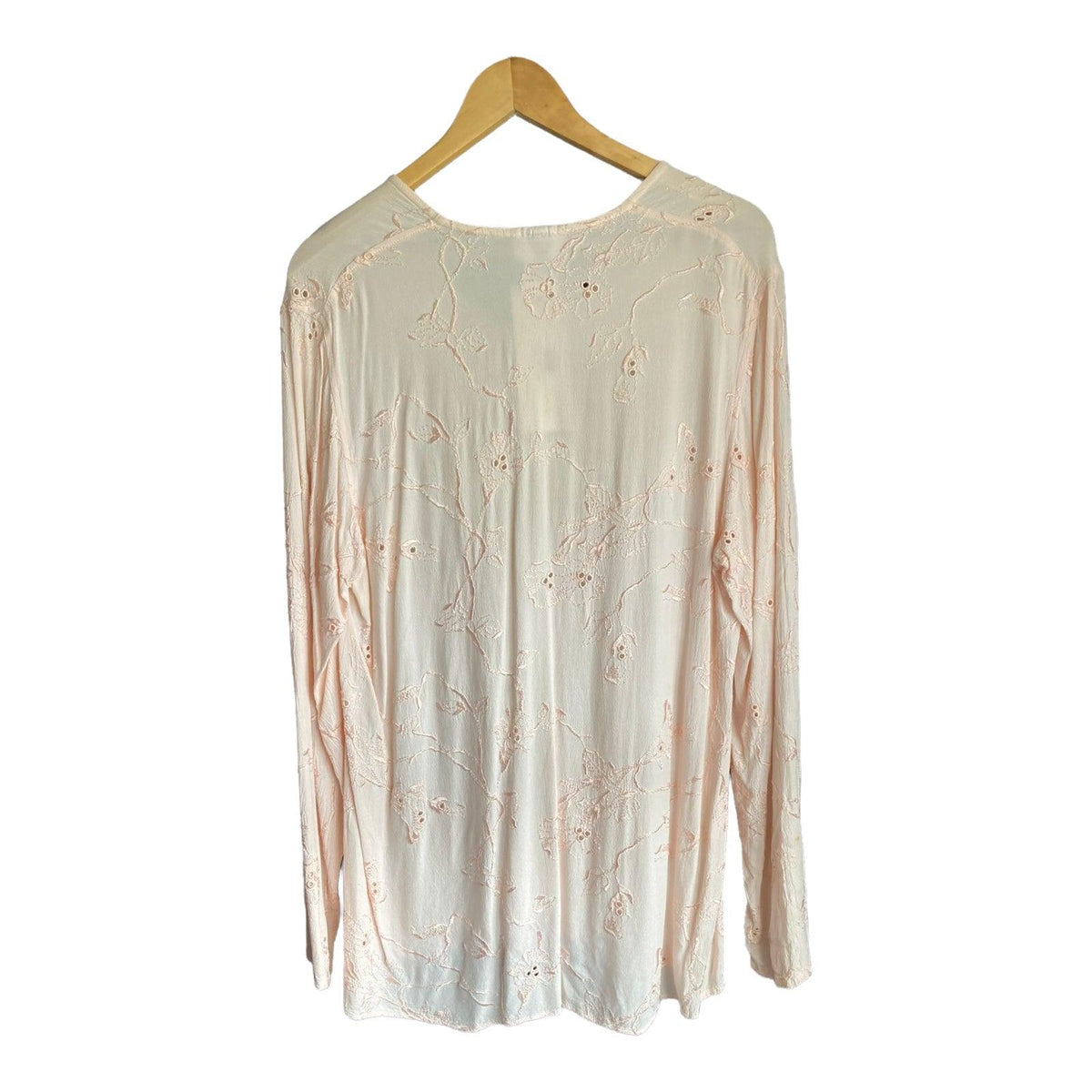 Ghost Peach Long Sleeved Beach Cover Up Style Dress UK Size Medium - Ava & Iva