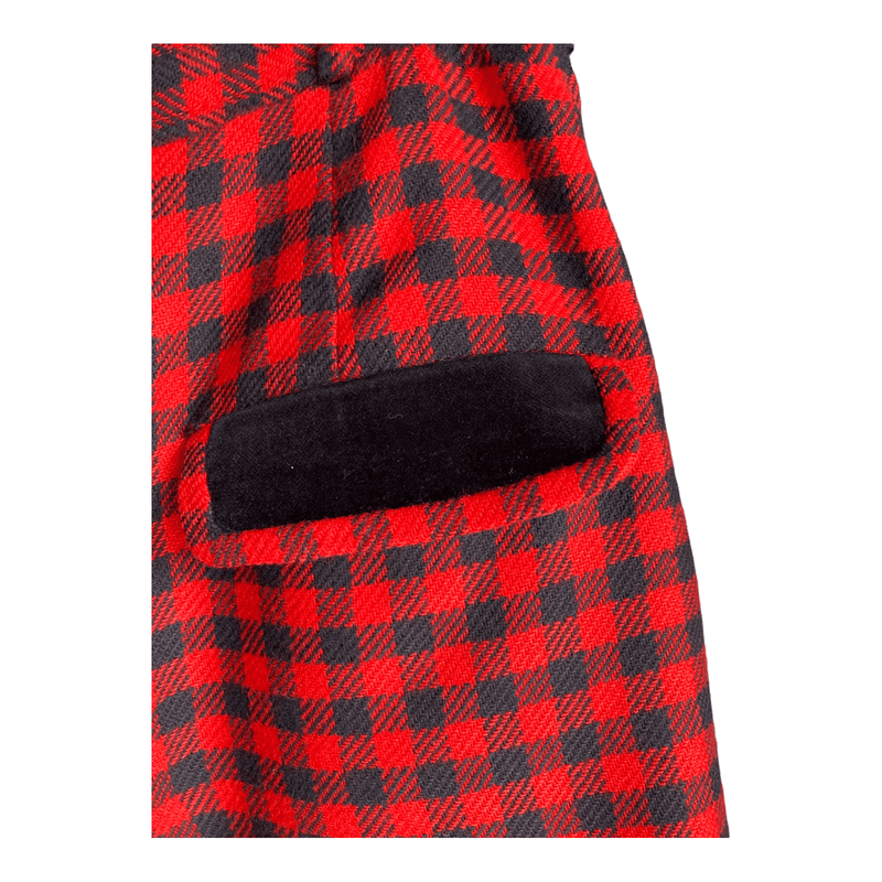 Valentino Wool Red And Navy Checked Skirt UK Size 12 - Ava & Iva