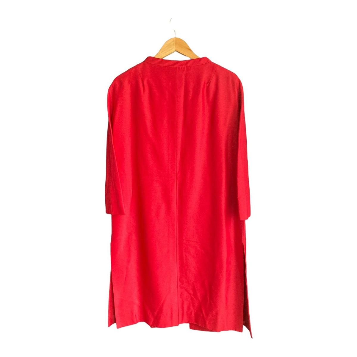 Vintage Peggy French Red Sleeveless Dress And Coat Suit UK Size 16 - Ava & Iva