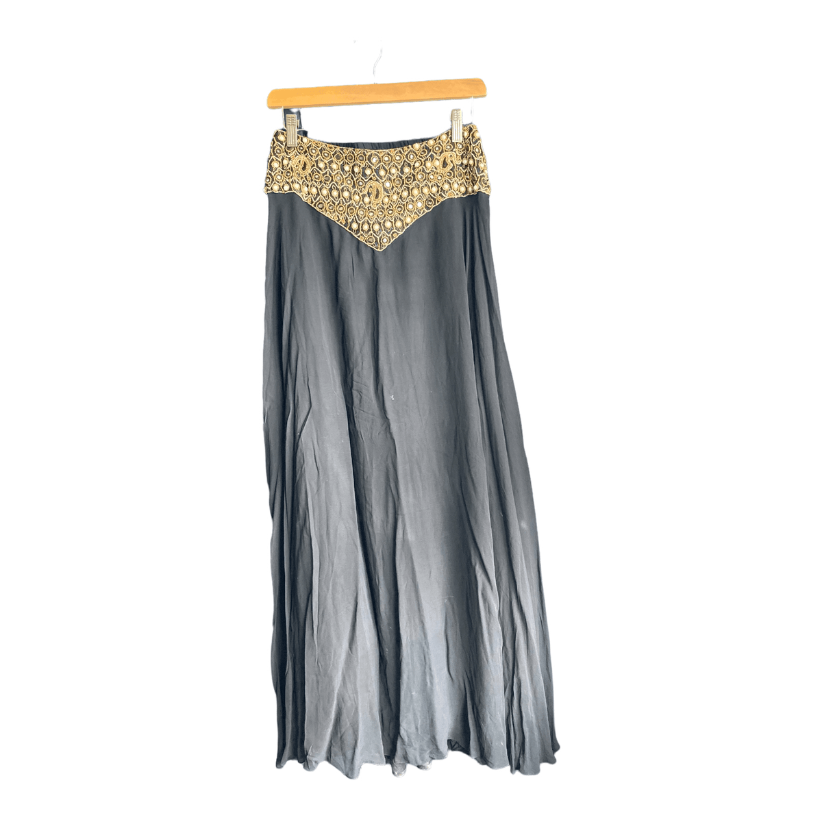 Vintage Black Long Length Skirt UK Size 10 - Ava & Iva