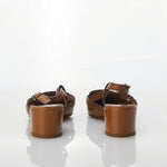 Prada Leather Brown Two Toned Sling back Sandal UK Size 3.5 - Ava & Iva