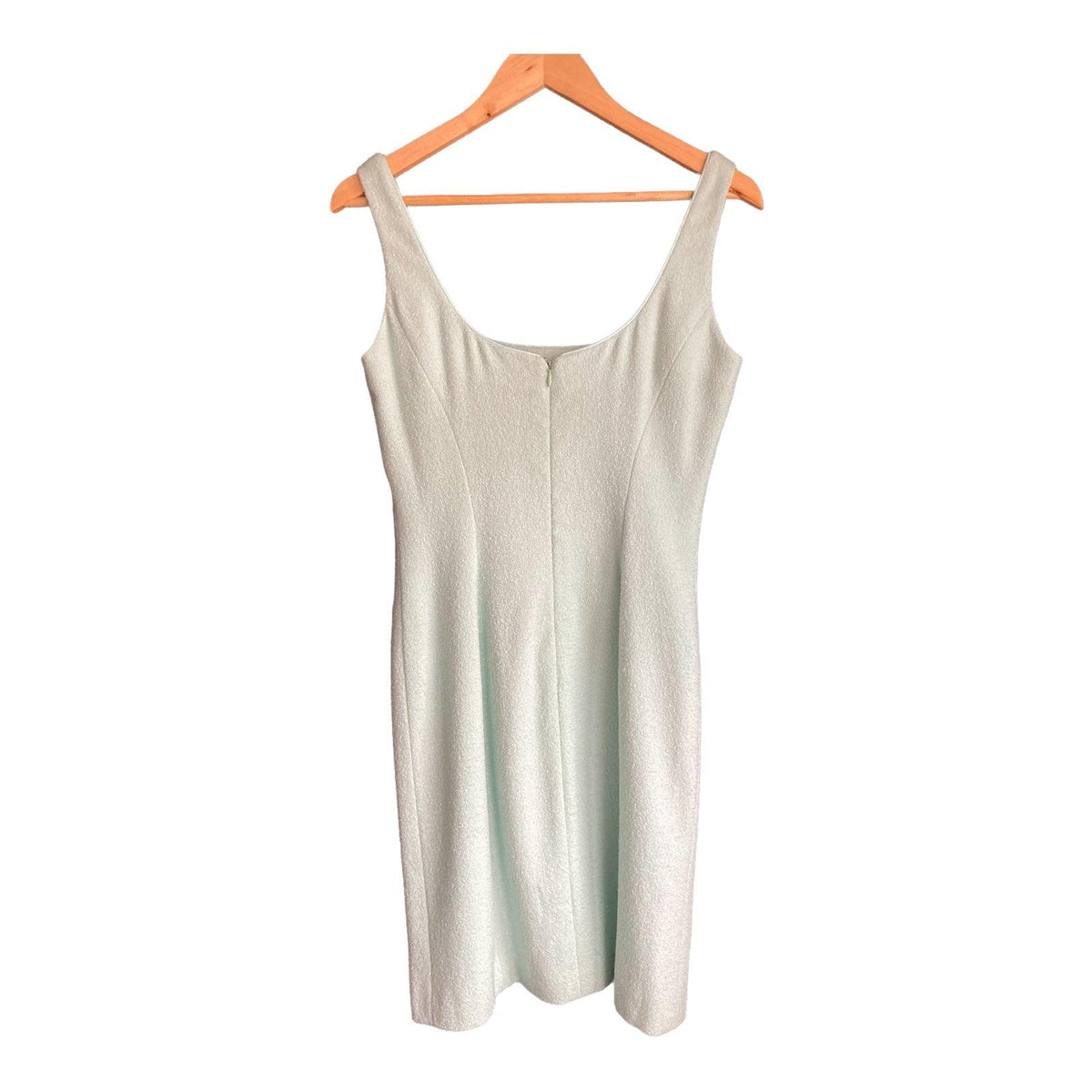 Edward Achour Paris Wool Blend Mint Green Sleeveless Dress and Jacket Suit UK Size 12 - Ava & Iva