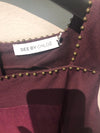 See by Chloe cotton/silk mix claret dress with beading & pockets UK size 8 - Ava & Iva