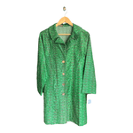 Frangipani Green Multi-Coloured Long Sleeved Coat UK Size 10 - Ava & Iva