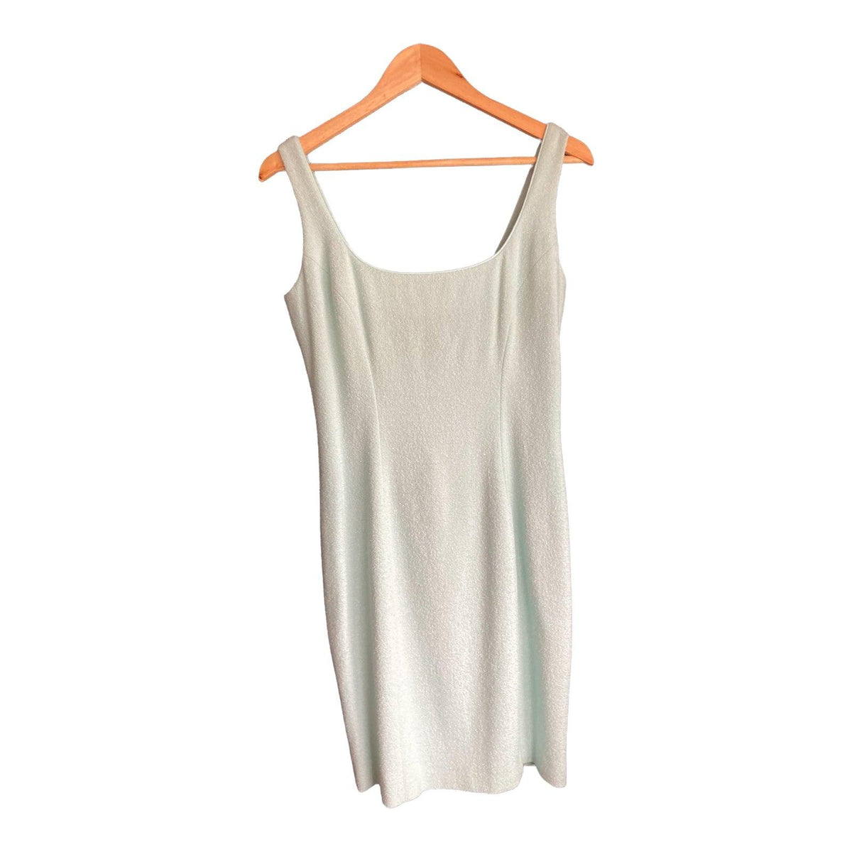 Edward Achour Paris Wool Blend Mint Green Sleeveless Dress and Jacket Suit UK Size 12 - Ava & Iva