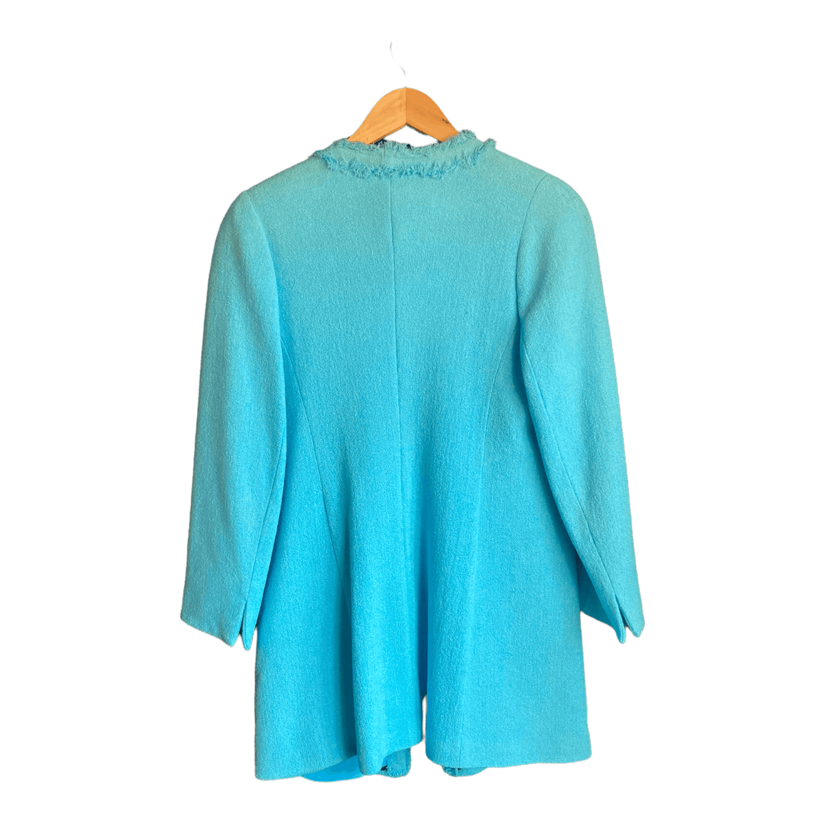 Weill Turquoise Long Sleeved Coat UK Size 20 - Ava & Iva