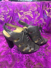 Coach metallic pewter shoe open toe sling back with lace front detail UK size 8B - Ava & Iva