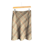Ralph Lauren Wool Blend Brown Plaid Skirt UK Size 12 - Ava & Iva