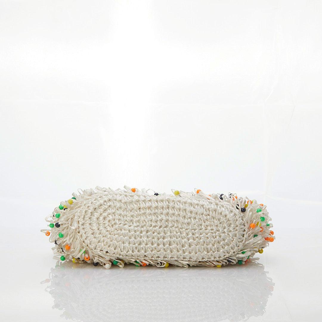Vintage Beaded 1960's White Handbag - Ava & Iva