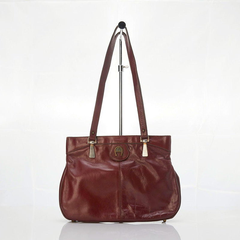Genne Aigner Handmade Leather Burgundy Handbag - Ava & Iva