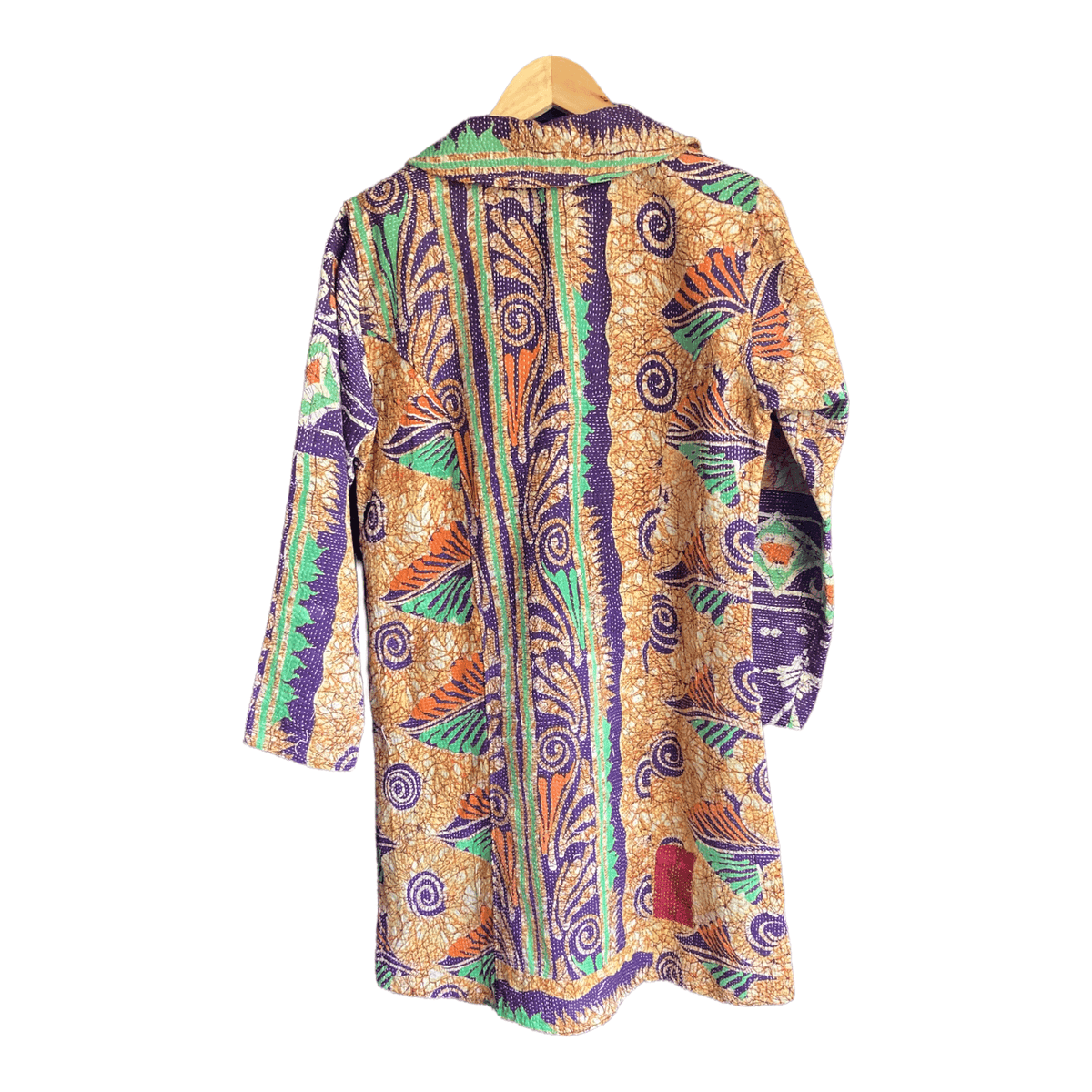 Flangipani Multi-Coloured Long Sleeved Coat UK Size 16 - Ava & Iva