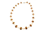 Floral decorated beaded necklace - Ava & Iva