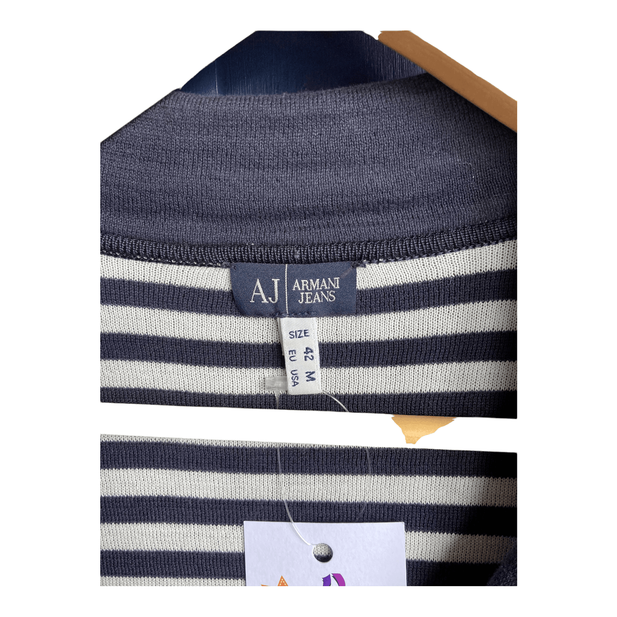 Armani Jeans Soft Cotton Navy Jacket UK Size 14 - Ava & Iva