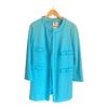 Weill Turquoise Long Sleeved Coat UK Size 20 - Ava & Iva