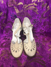 Midas vintage cream suede heels size 4 - Ava & Iva