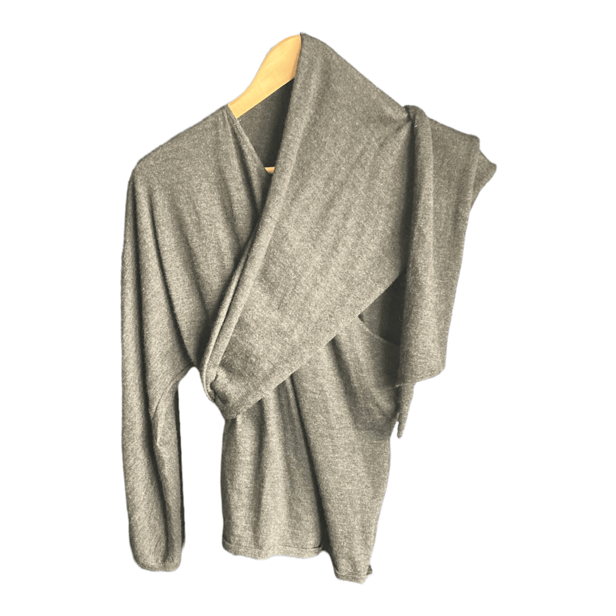 Ralph Lauren Collection Cashmere One Shoulder Grey Jumper UK Size XL - Ava & Iva