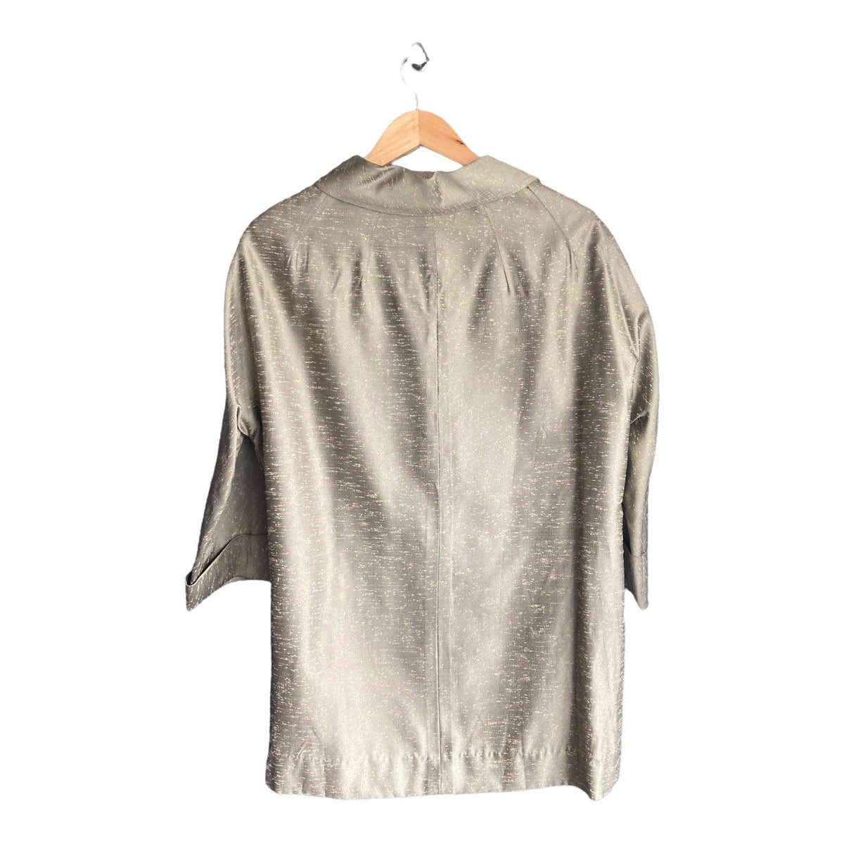 Vintage Green/Gold Long Sleeved Coat UK Size 16 - Ava & Iva