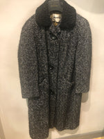 Vintage 1950's Dereta tweed coat with astrakan collar size 14 - Ava & Iva