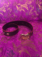 Escada wonderful leather black and red belt with hearts. Size 8/10 - Ava & Iva