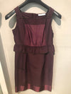 See by Chloe cotton/silk mix claret dress with beading & pockets UK size 8 - Ava & Iva