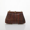 GE Brown Clutch Bag With Removable Shoulder Strap - Ava & Iva