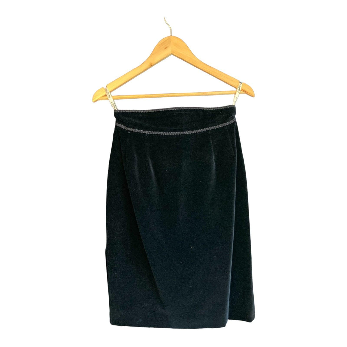 Precis Velvet Navy Skirt UK Size 12 - Ava & Iva