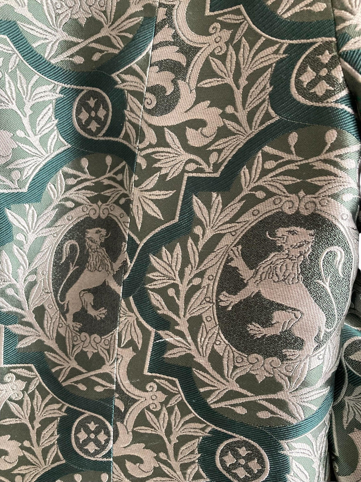 Jenny Edwards-Moss Pale Green Skirt Uk Size 10 And Matching Jacquard Long Sleeved Jacket UK Size 12 - Ava & Iva