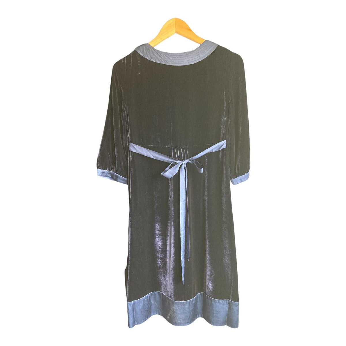 Jigsaw Silk Trimmed Navy Long Sleeved Dress UK Size Small - Ava & Iva