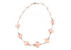 Pink beaded necklace with chain  