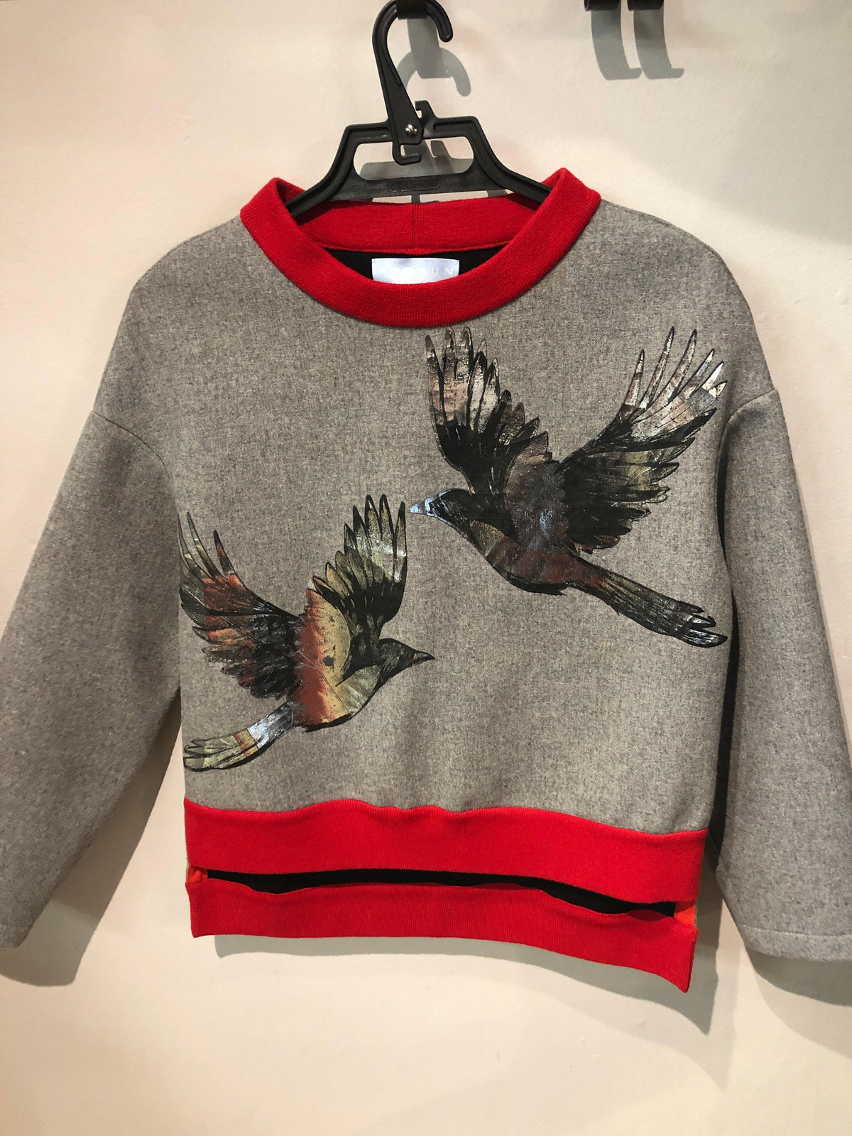 Korsun Grey Eagle Design Sweatshirt UK Size 12 (Eur40) - Ava & Iva