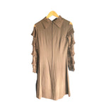 Vintage Peter Barron Wool Brown Long Sleeved Dress UK Size 14 - Ava & Iva