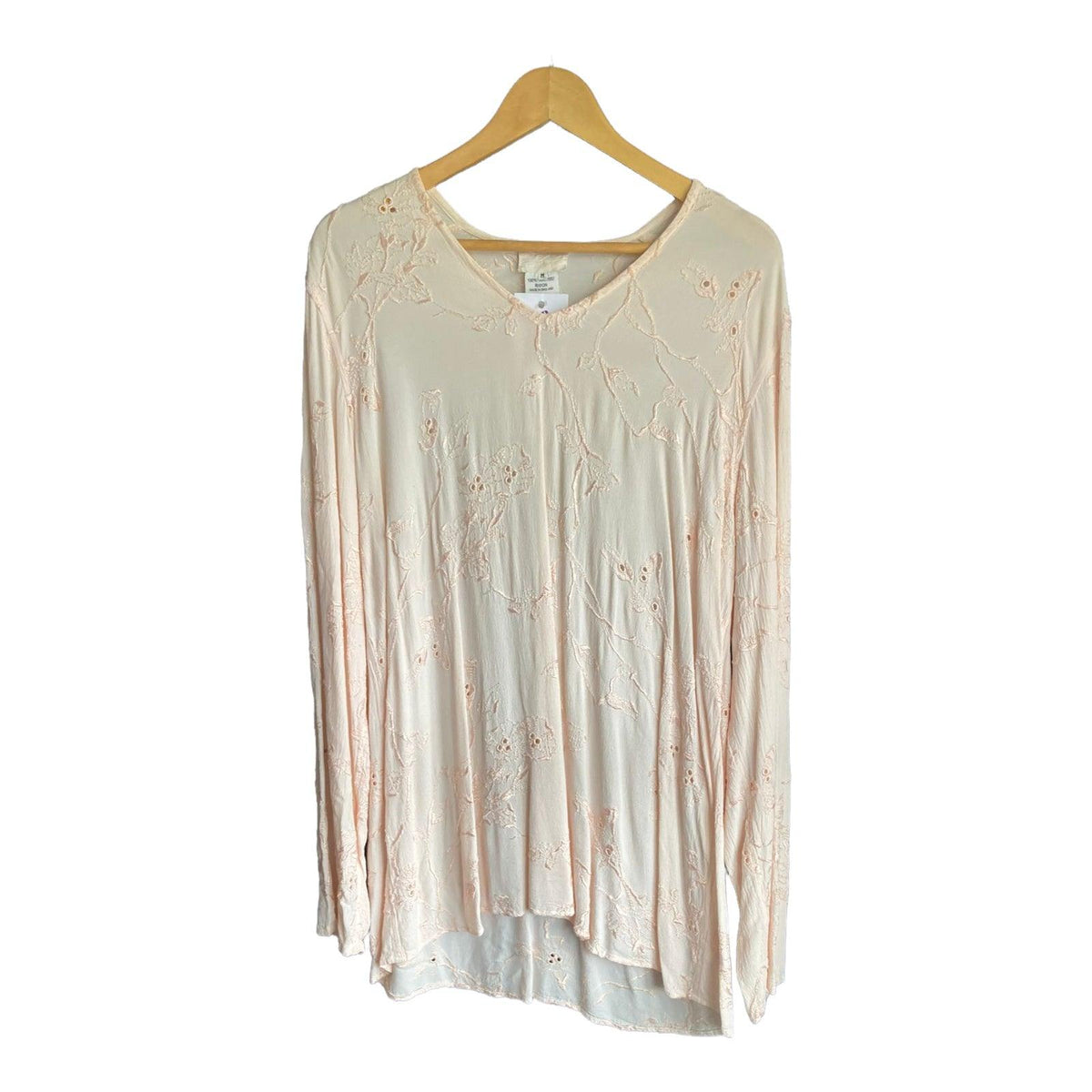 Ghost Peach Long Sleeved Beach Cover Up Style Dress UK Size Medium - Ava & Iva