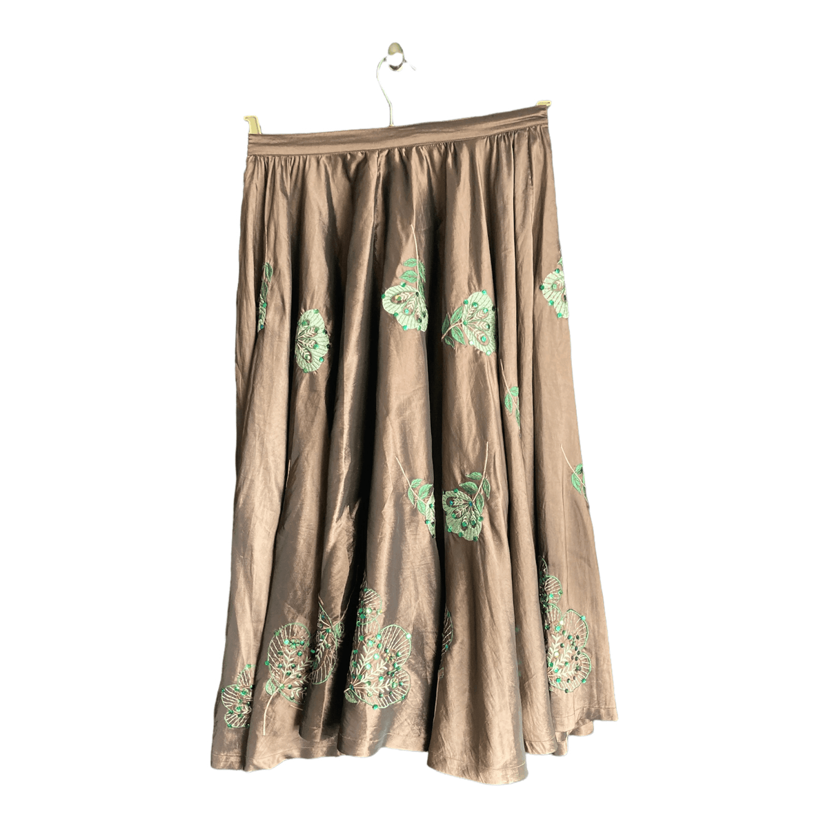 Nancymac Silk Blend Brown Skirt UK Size 12 - Ava & Iva