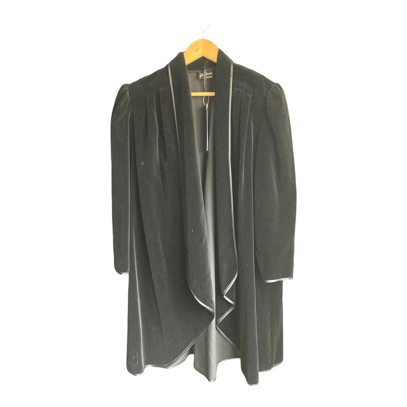 Hopfner Black Long Sleeved Swing Coat UK Size 14 - Ava & Iva