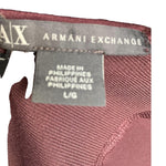 Armani Exchange Burgundy Bat Winged 3/4 Sleeved Dress UK Size Large - Ava & Iva