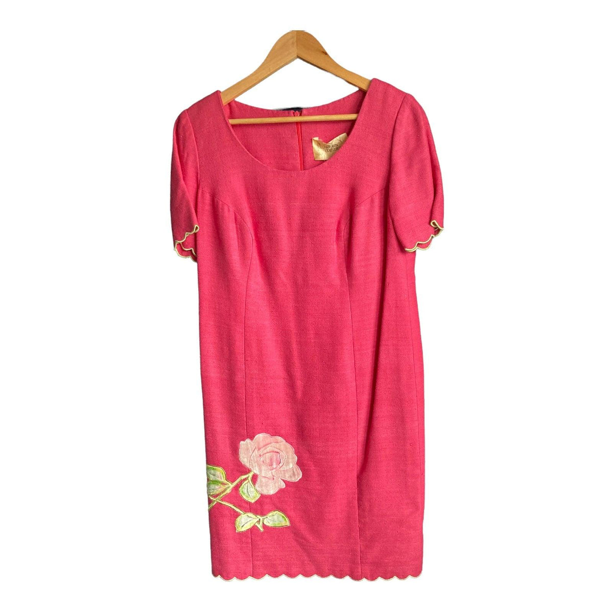 Parveen Couturie're Pink Short Sleeved Dress Suit And Long Sleeved Jacket UK Size 14 - Ava & Iva