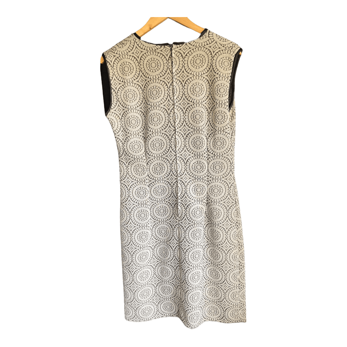 Vintage Silver and Black Sleeveless Dress UK Size 14 - Ava & Iva