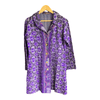 Frangipani Silk Purple Multi-Coloured Long Sleeved Coat UK Size 12 - Ava & Iva