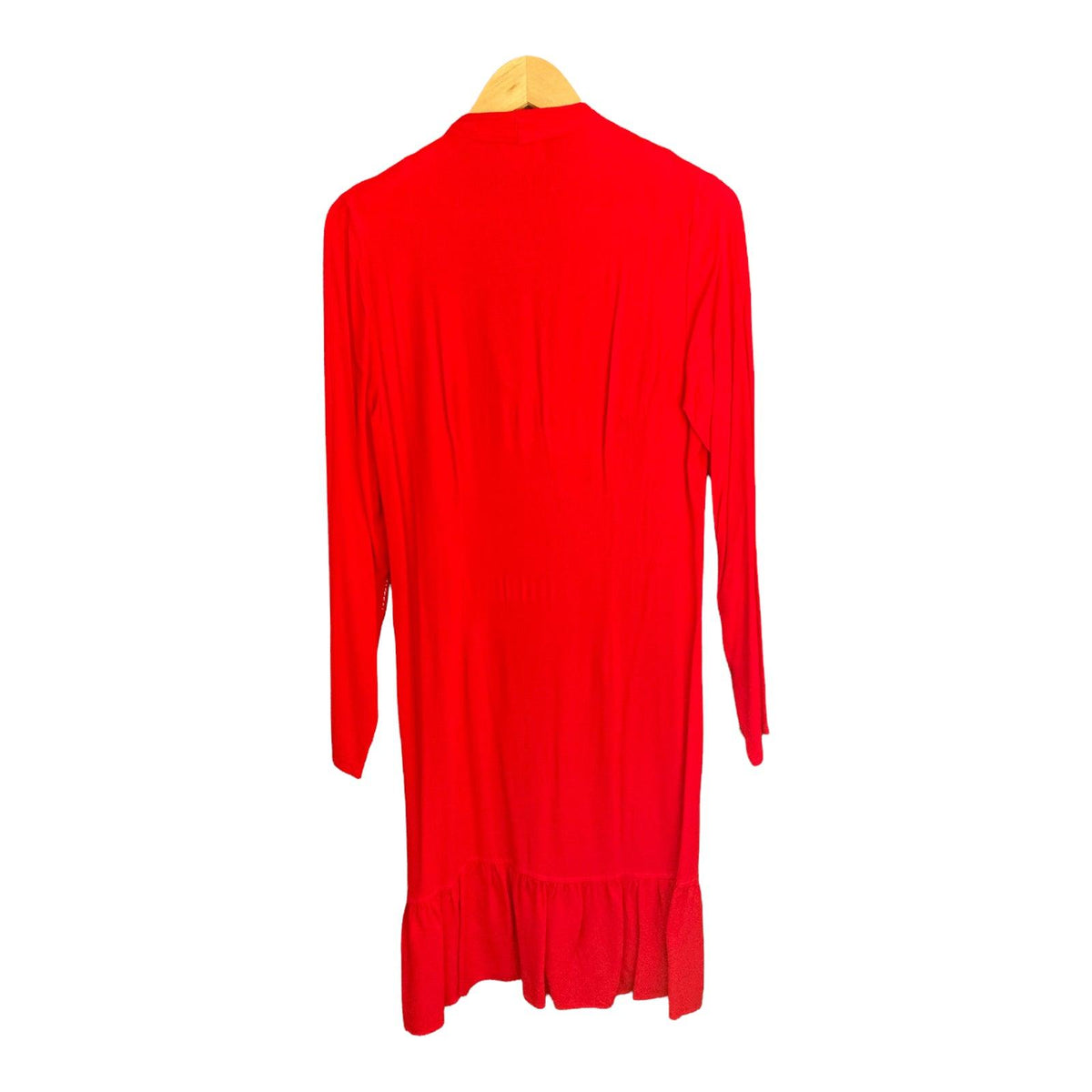 Ghost Red Wrap Style Long Sleeved Dress UK Size 12 - Ava & Iva
