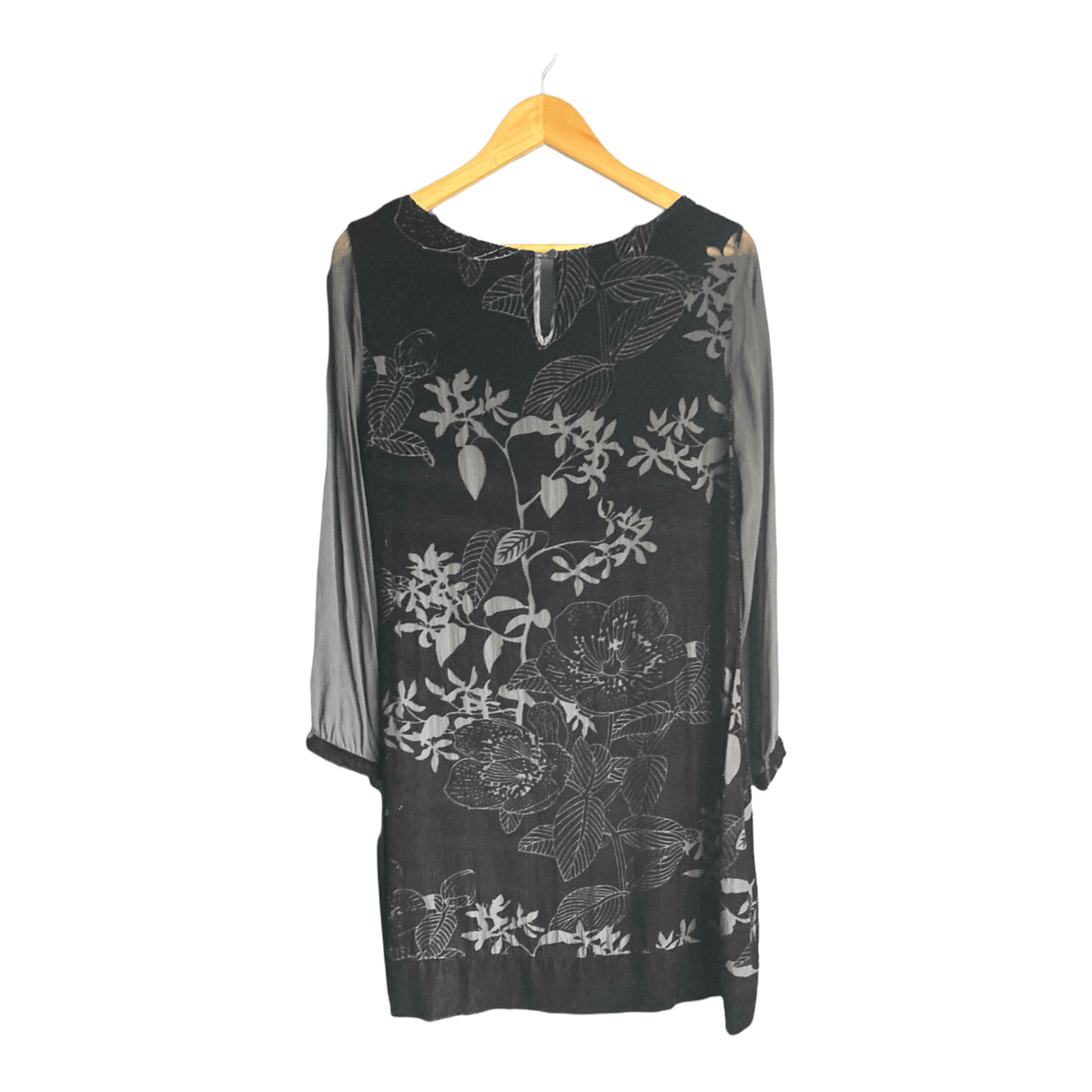 East Black Long Sleeved Dress UK Size 12 - Ava & Iva