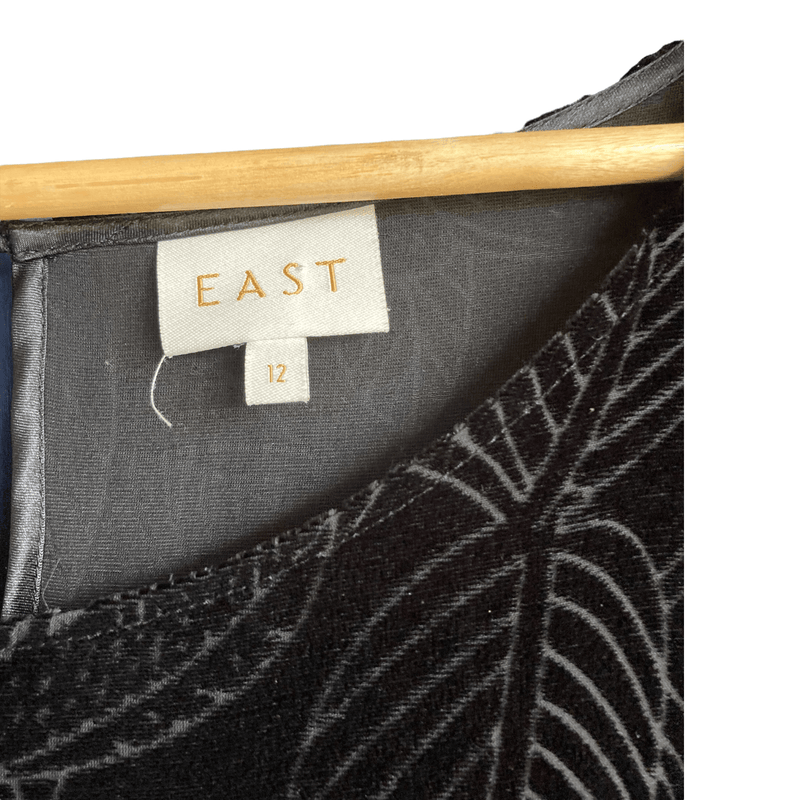 East Black Long Sleeved Dress UK Size 12 - Ava & Iva