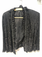 East Silk Mix Jacket Ruffled and Sequin Detail Size12 - Ava & Iva