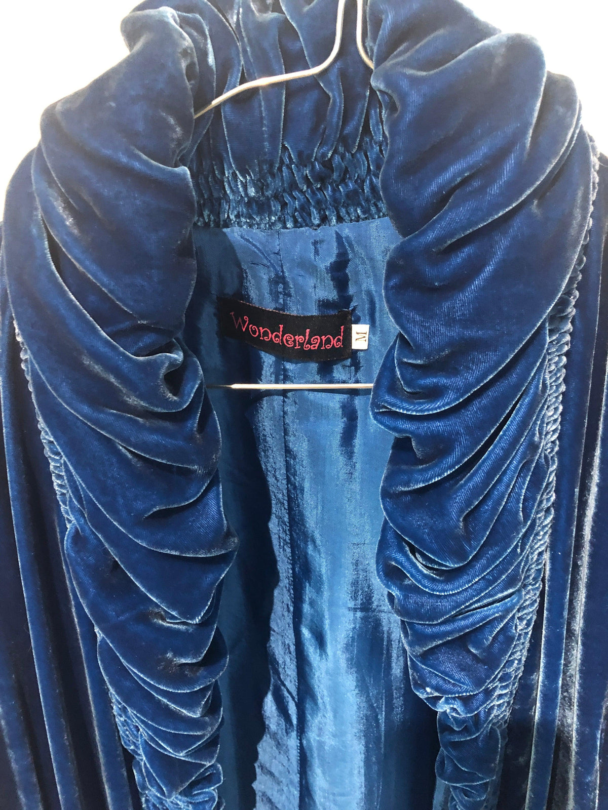 Wonderland amazing electric blue velvet coat size M - Ava & Iva