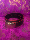 Escada wonderful leather black and red belt with hearts. Size 8/10 - Ava & Iva