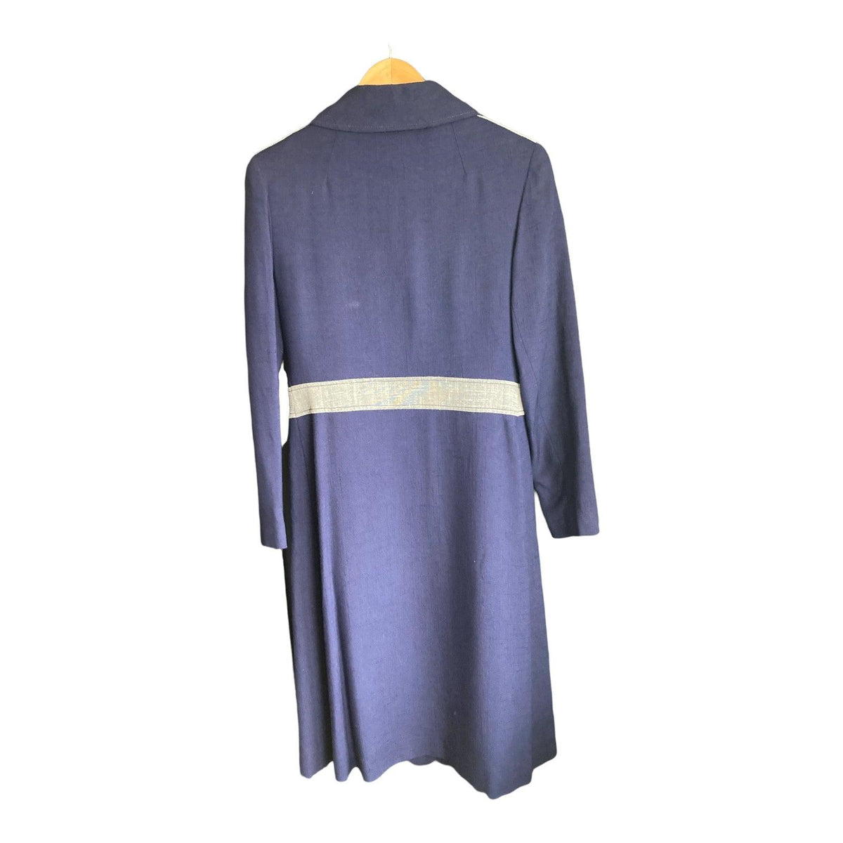 Vintage Peters Brothers Navy Sleeveless Shift Dress And Coat Suit UK Size 10 - Ava & Iva