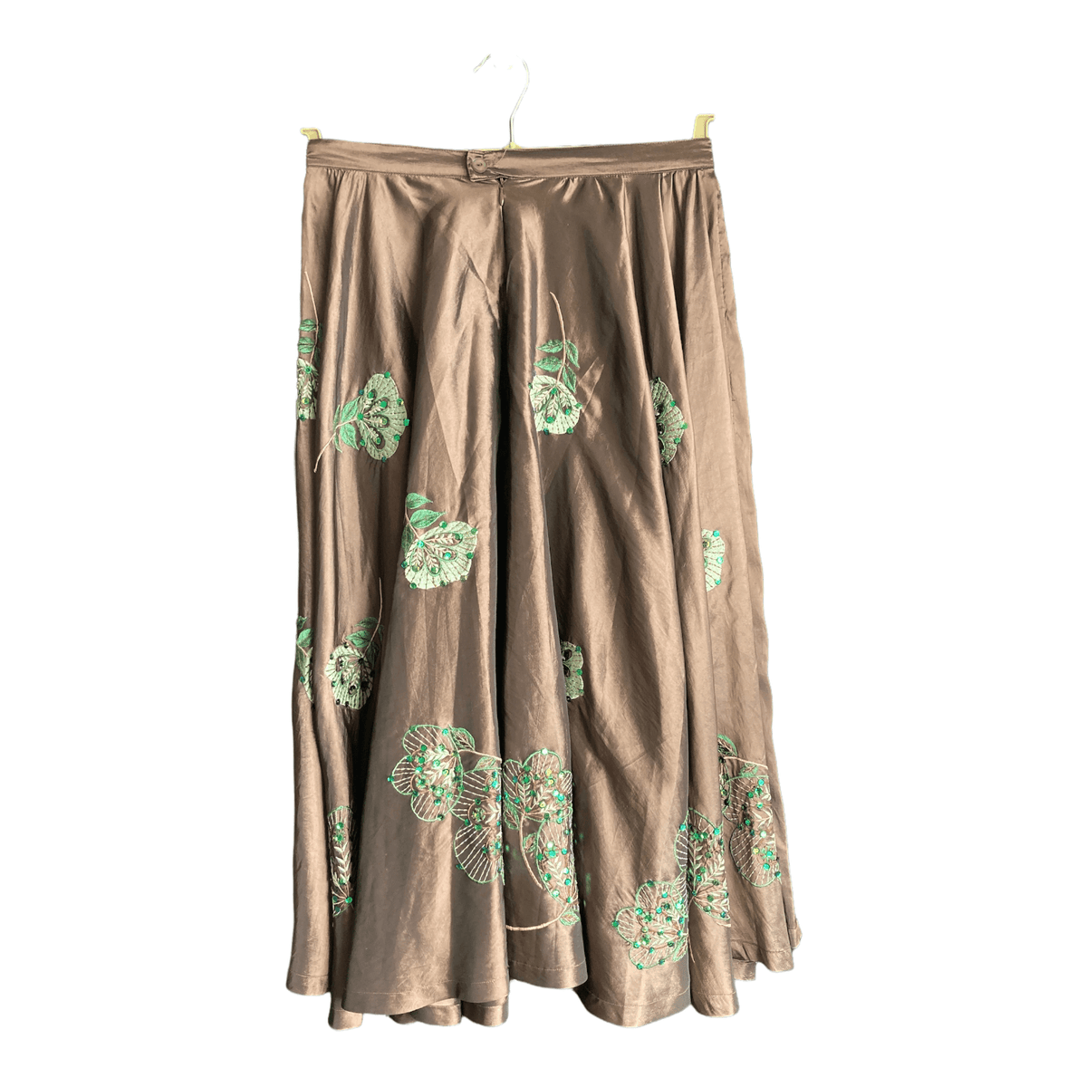 Nancymac Silk Blend Brown Skirt UK Size 12 - Ava & Iva